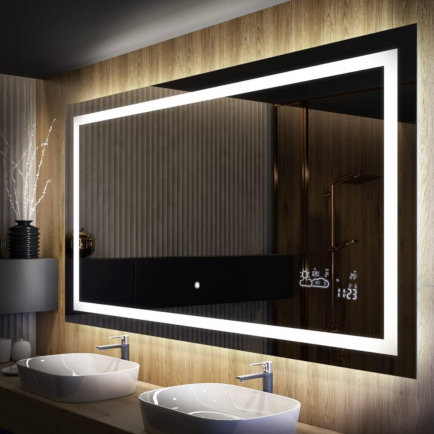 Miroir LED et Anti-buée