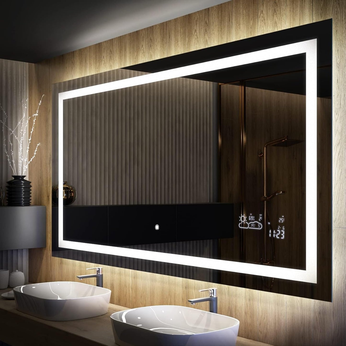 Miroir LED et Anti-buée