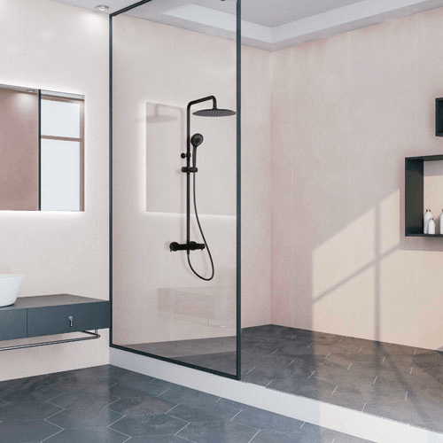 Colonne de douche thermostatique (Pluie + Main) BLAUTHERM